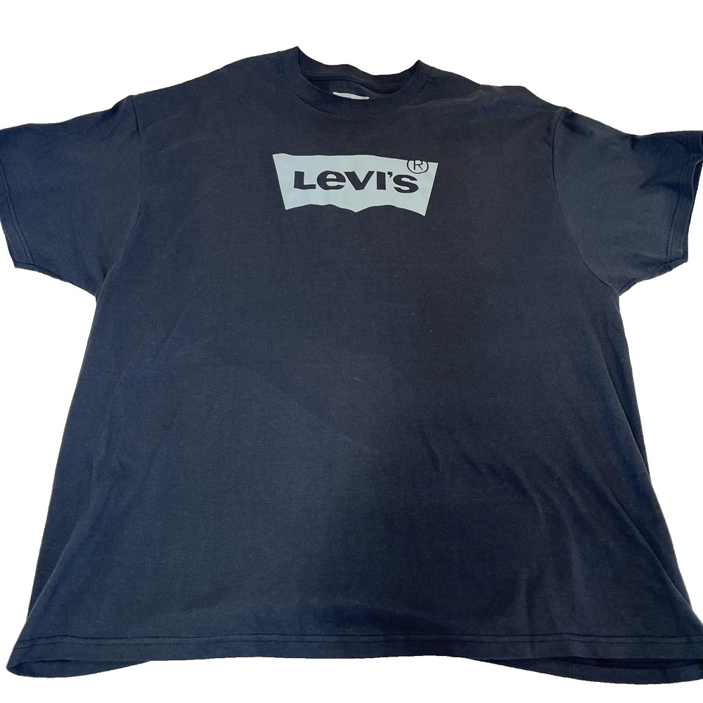 Levi’s Black Logo Graphic T Shirt Men 2XL Casual Streetwear Tee